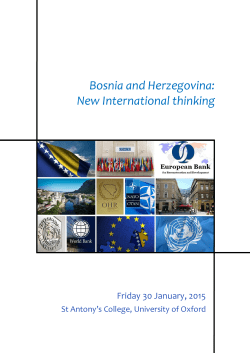 Bosnia and Herzegovina: New International thinking