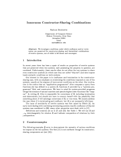 Innocuous Constructor-Sharing Combinations
