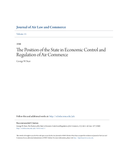The Position of the State in Economic Control and