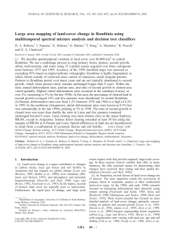 Large area mapping of landcover change in Rondnia using