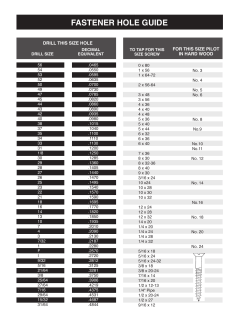 FASTENER HOLE GUIDE