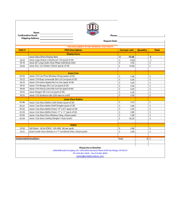 Item # Cost per unit Quantity Total POS Description