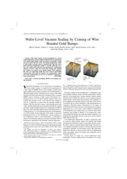 Wafer-Level Vacuum Sealing by Coining of Wire Bonded Gold Bumps