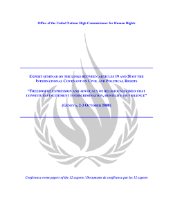 freedom of expression and advocacy of religious hatred