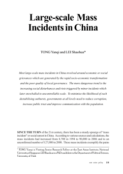 Large-scale Mass Incidents in China
