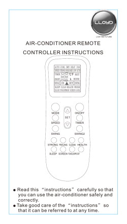 air-conditioner remote controller instructions