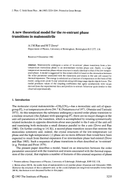 A new theoretical model for the re-entrant phase transitions