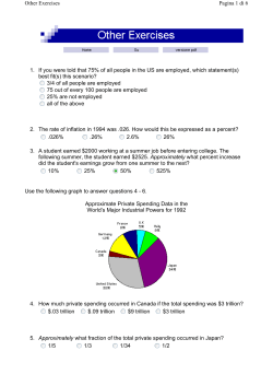 1. If you were told that 75% of all people in the US are employed