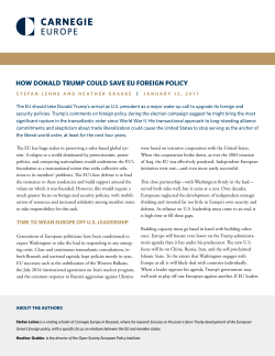 how donald trump could save eu foreign policy