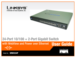 Cisco SRW224P 24-Port 10/100 + 2