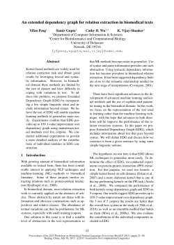 An extended dependency graph for relation extraction in biomedical