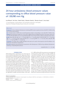 24 hour ambulatory blood pressure values corresponding to office