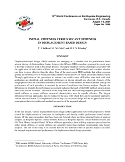 Initial Stiffness Versus Secant Stiffness in Displacement Based Design