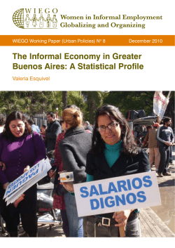The Informal Economy in Greater Buenos Aires: A