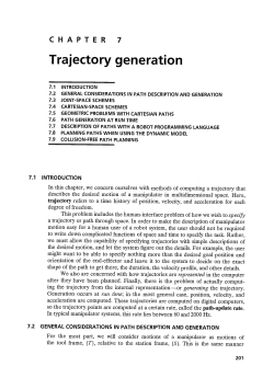 Trajectory generation - e-Learning