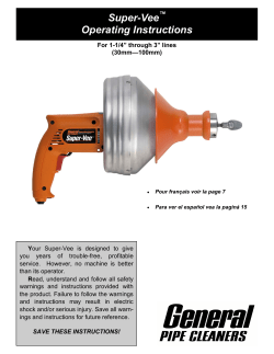 Super-Vee Operating Instructions