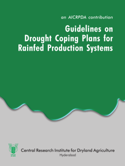 Guidelines on Drought Coping Plans for Rainfed