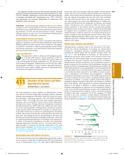 Disorders of the Testes and male Reproductive System