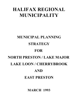 Municipal Planning Strategy