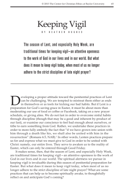 Keeping Vigil - Baylor University