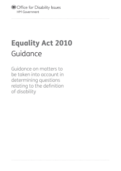 Equality Act 2010 Guidance - Equality Advisory and Support Service