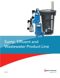 Sump, Effluent and Wastewater Product Line