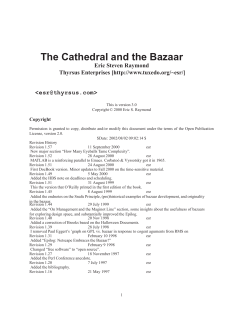 The Cathedral and the Bazaar