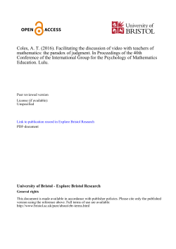 Coles, AT - Explore Bristol Research