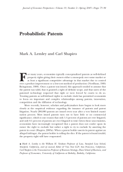 Probabilistic Patents