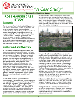 A Case Study - Friends of the San Jose Rose Garden