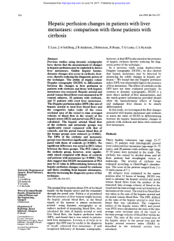 Hepatic perfusion changes in patients with liver metastases