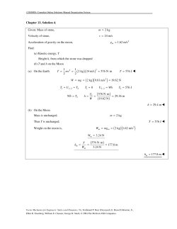 Chapter 13, Solution 4. Given: Mass of stone, 2 kg m = Velocity of