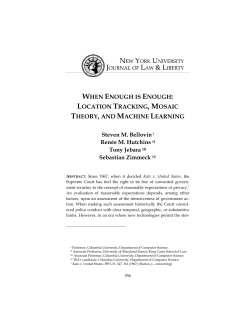 Location Tracking, Mosaic Theory, and Machine Learning