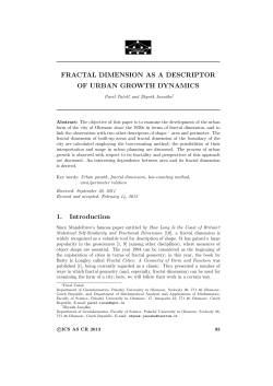 FRACTAL DIMENSION AS A DESCRIPTOR OF URBAN GROWTH