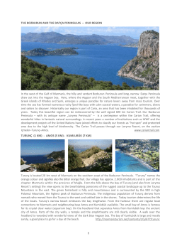 THE BOZBURUN AND THE DAT&Ccedil;A PENINSULAS &ndash; OUR REGION