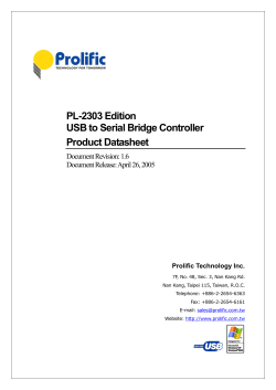 PL-2303 Edition USB to Serial Bridge Controller Product Datasheet