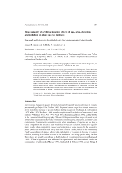 Biogeography of artificial islands: effects of age, area