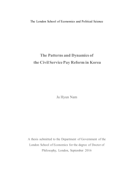 The Patterns and Dynamics of the Civil Service Pay Reform in Korea