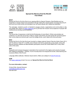 Spread the Word to End the Word&reg; Fact Sheet