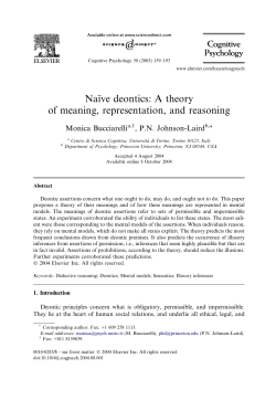 Naive deontics: A theory of meaning, representation, and reasoning