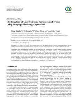 Identification of Code-Switched Sentences and Words Using