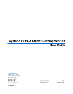 Cyclone II FPGA Starter Development Kit User Guide