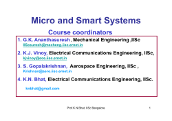 Micro and Smart Systems