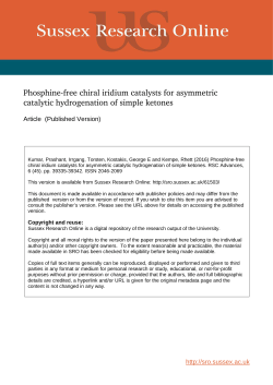 Phosphine-free chiral iridium catalysts for asymmetric catalytic