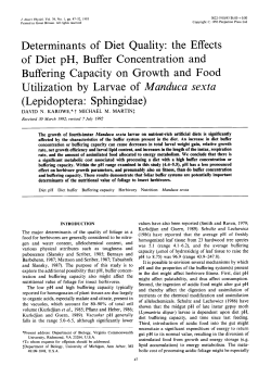 Determinants of Diet Quality: the Effects of Diet pH, Buffer