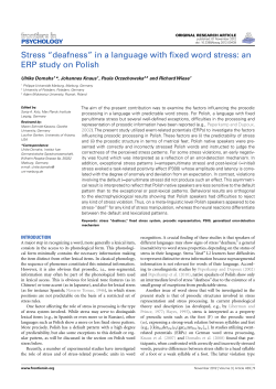 Stress "deafness" in a language with fixed word stress: an ERP