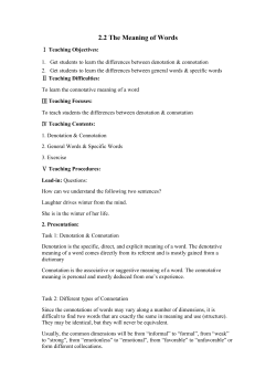 2.2 The Meaning of Words