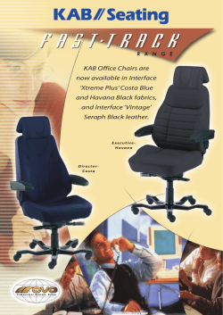 KAB Office Chairs are now available in Interface