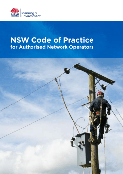 NSW Code of Practice for Authorised Network Operators