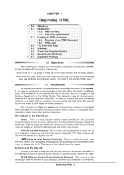 Beginning HTML